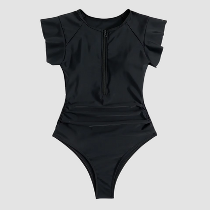 Easy On Zip Front Swimsuit - Olytrend