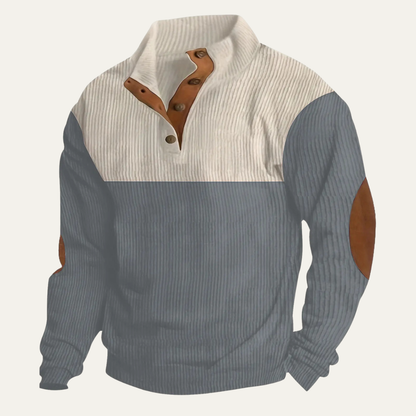 Relaxed Fit Mens Corduroy Pullover Sweater