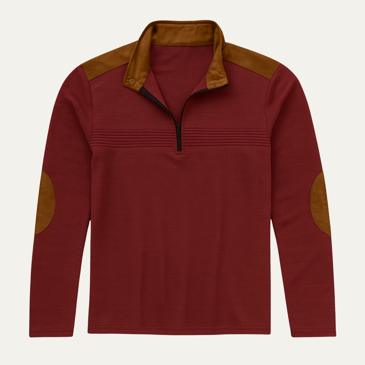 Classic Men's Retro Half Zip Crew Neck Sweater - Nocini