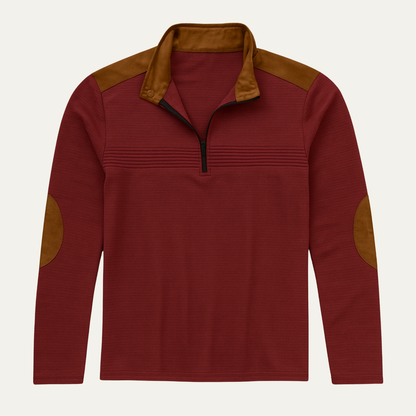 Classic Men's Retro Half Zip Crew Neck Sweater - Nocini