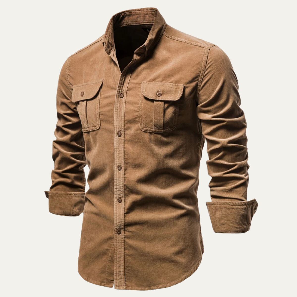 Rustic Men's Relaxed Fit Corduroy Button Shirt