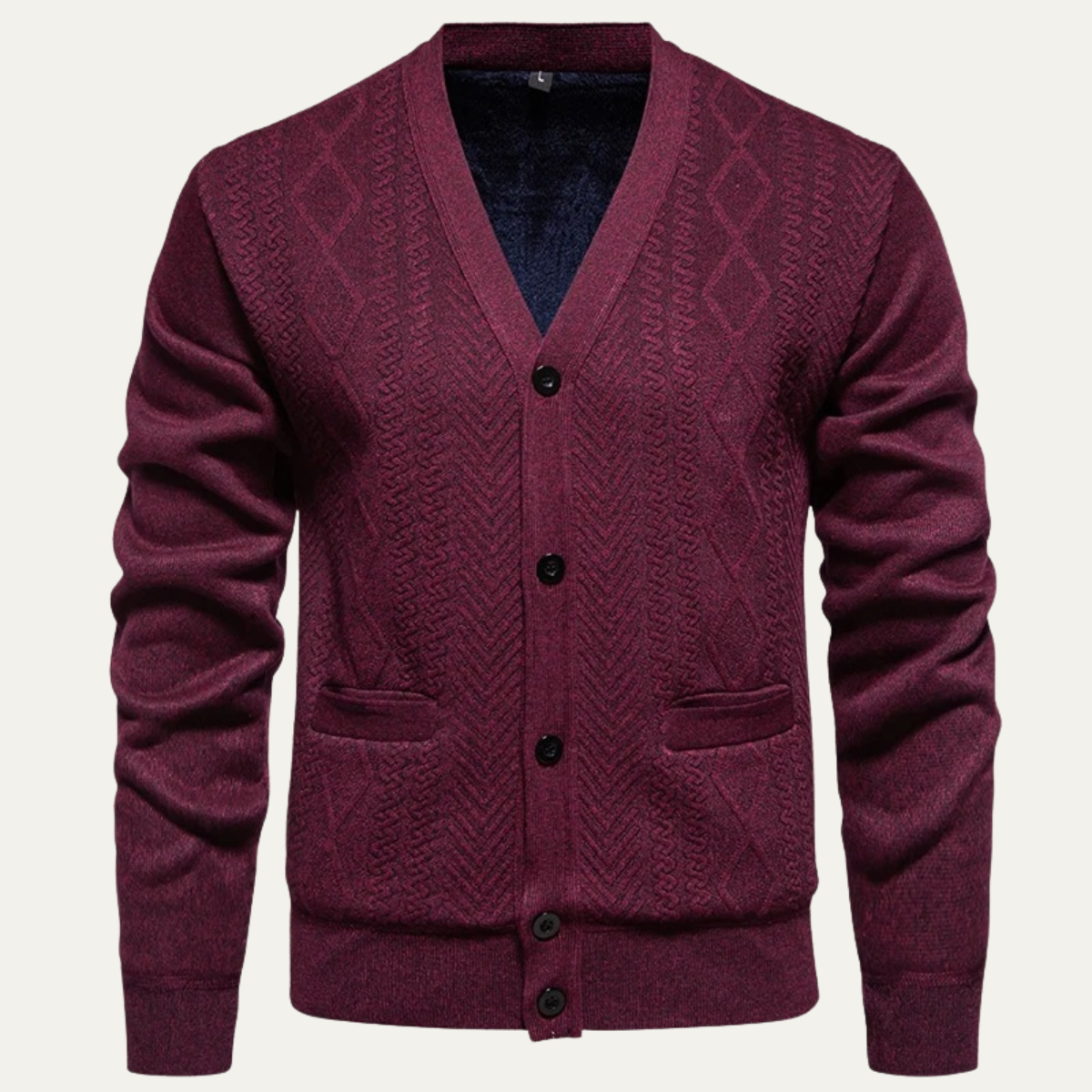 Comfortable Men's V Neck Soft Knit Sweater