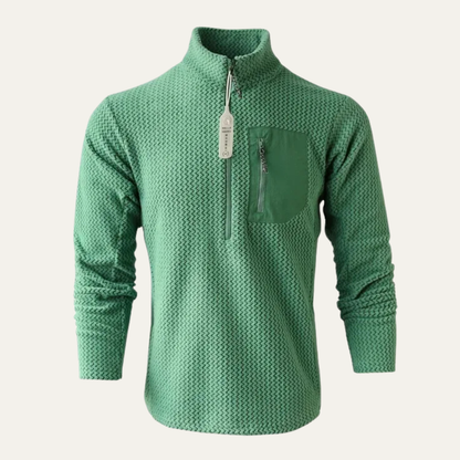 Warm Mens Cashmere Sweater with Pocket