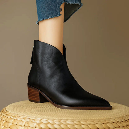 Elegant Women's Low Heel Boots
