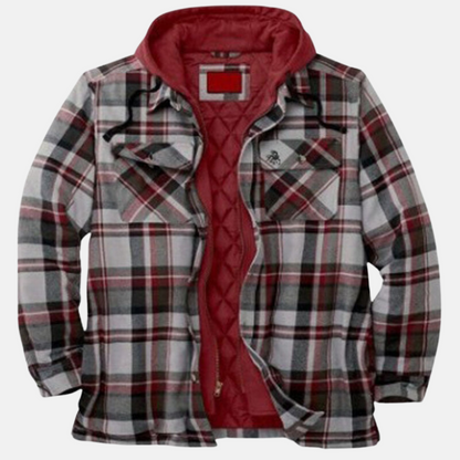 Warm Plaid Insulated Shirt Jacket