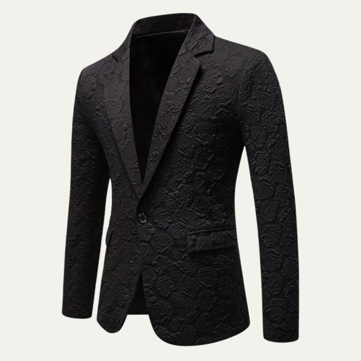 Stylish Men's Rose Print Slim Fit Blazer