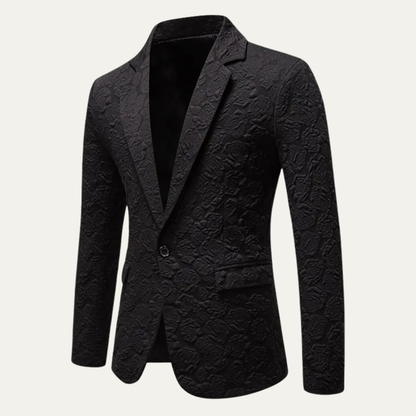 Stylish Men's Rose Print Slim Fit Blazer