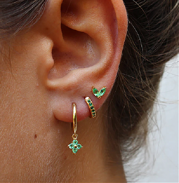 Trendy Mixed Metal Hoop Earrings Set - Nocini
