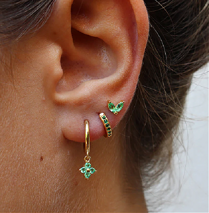 Trendy Mixed Metal Hoop Earrings Set - Nocini