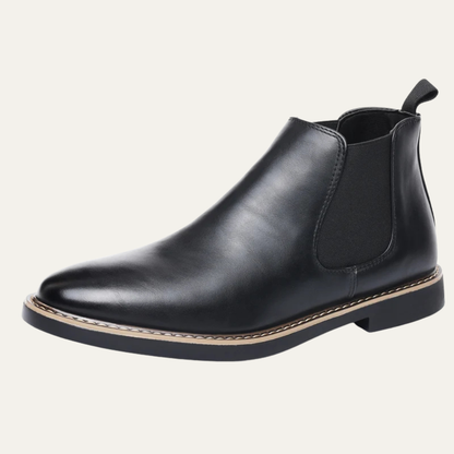 Stylish Men's Genuine Leather Chelsea Ankle Boots