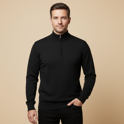 Men's Quarter Zip Fleece Pullover Sweater