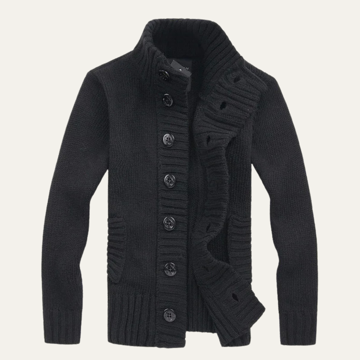 Thick Warm Men's Cable Knit High Neck Sweater