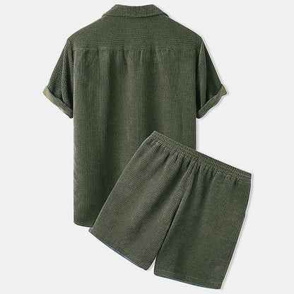 Comfortable Mens Cotton Shorts Set - Olytrend