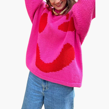 Cozy Women's Jumper with Large Fit and Fun Design