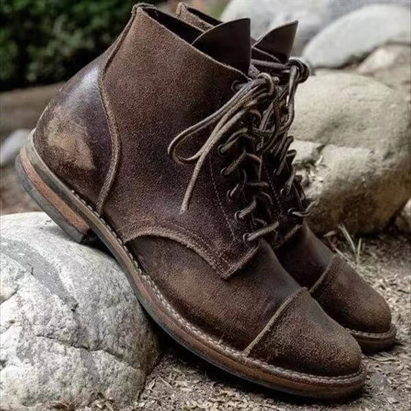 Warm Leather Hiking Boots for Men - Nocini