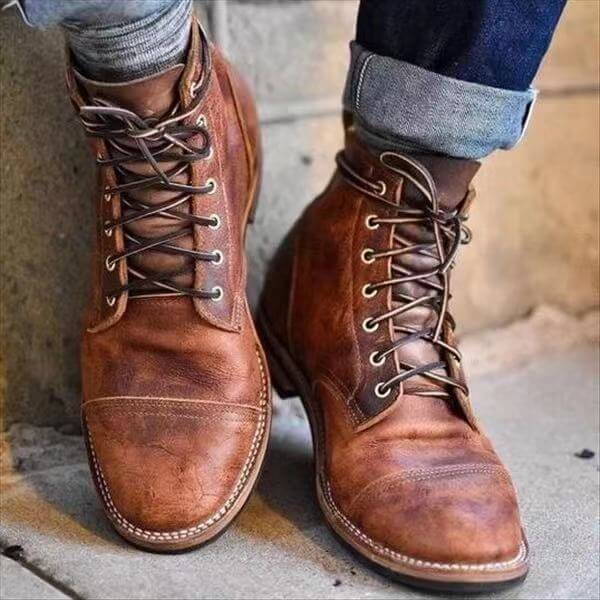 Men's Premium Leather Ankle Boot Waterproof & Durable