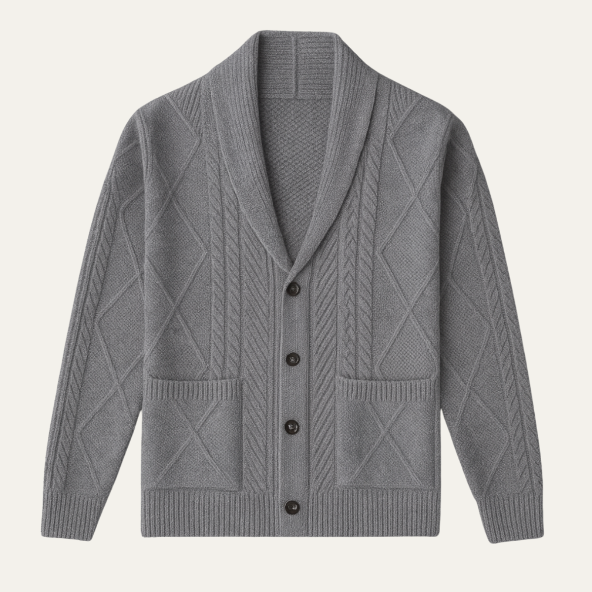Premium Men's Soft Cashmere Button Sweater