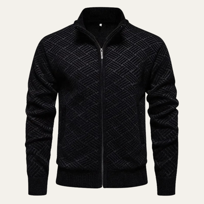 Cozy Mens Thick Fleece Lined Zip Up Cardigan