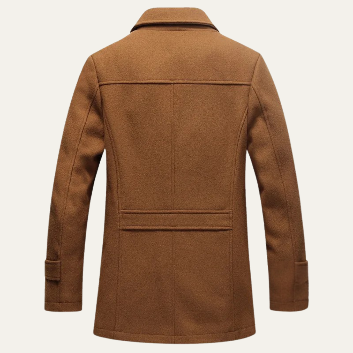 Warm Water Resistant Men's Trench Coat with Quilted Lining