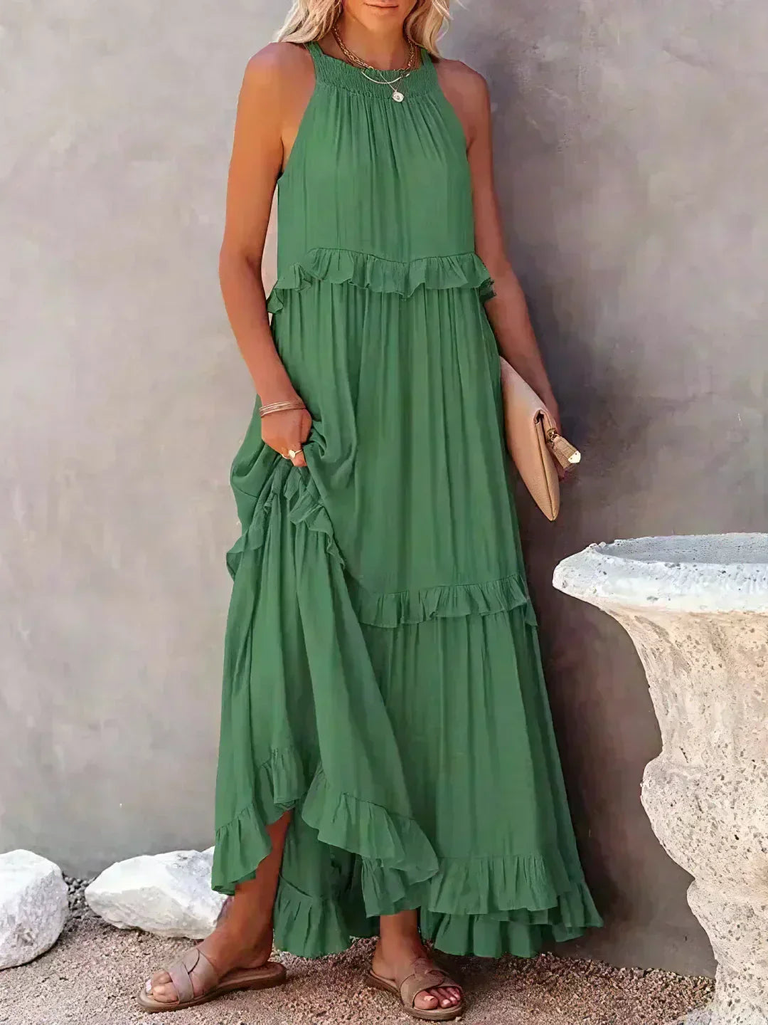 Chic Ruffle Strapless Summer Dress
