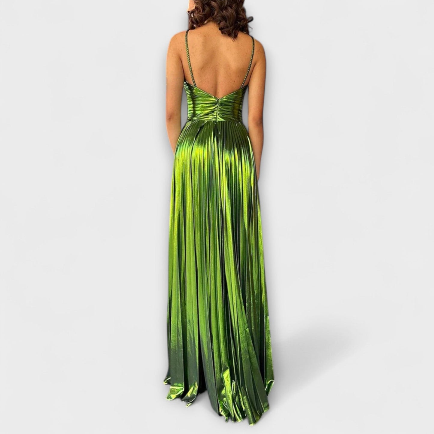 Shiny Floor Length Evening Dress