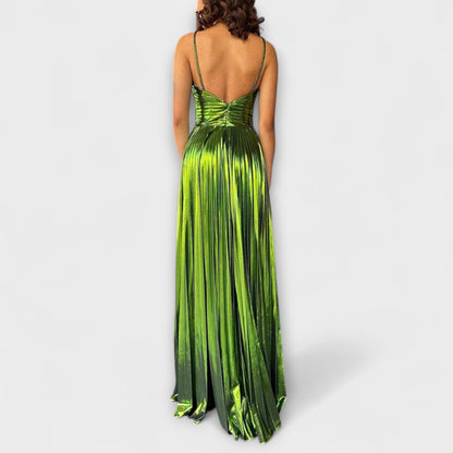 Shiny Floor Length Evening Dress