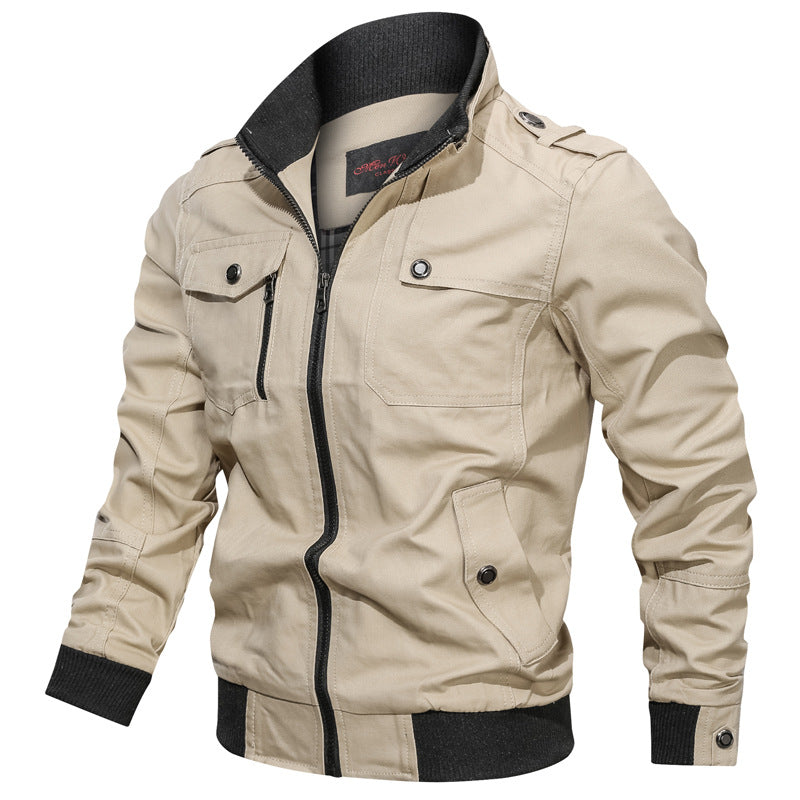 Slim Fit Men's Zip Up Jacket with Chest Pockets