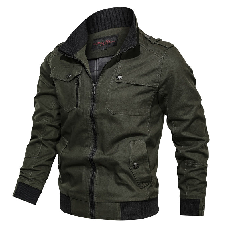 Slim Fit Men's Zip Up Jacket with Chest Pockets - Nocini