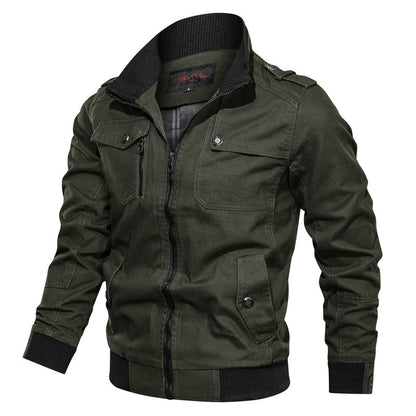 Slim Fit Men's Zip Up Jacket with Chest Pockets - Nocini