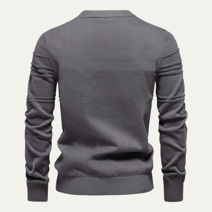 Classic Crew Neck Mens Knit Sweater