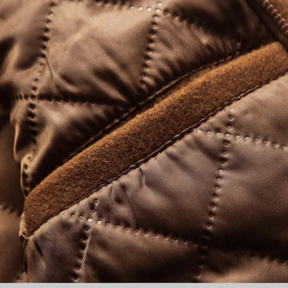 Warm Water Resistant Men's Trench Coat with Quilted Lining