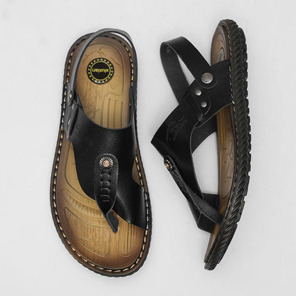Levi Classic Brown Leather Sandals for Men