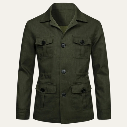Classic Men's Relaxed Fit Cotton Blazer Jacket