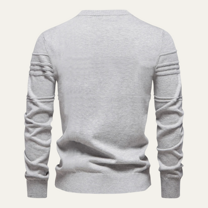 Classic Crew Neck Mens Knit Sweater