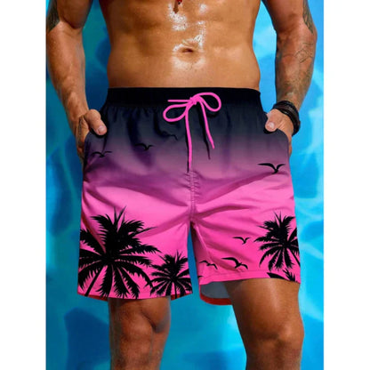 Comfortable Men's Beach Shorts Quick Dry Medium Length