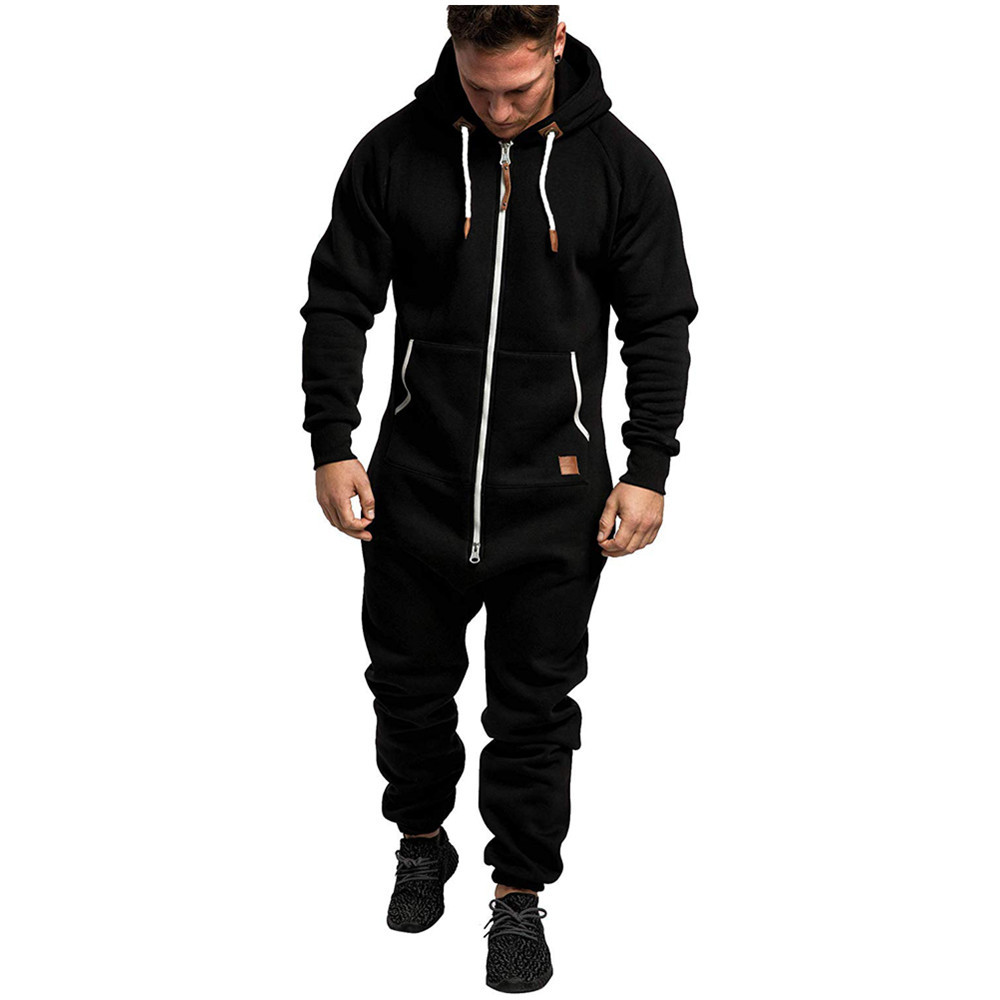 Hudson | Men's Warm Fleece Hoodie Jumpsuit - Nocini