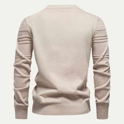 Classic Crew Neck Mens Knit Sweater