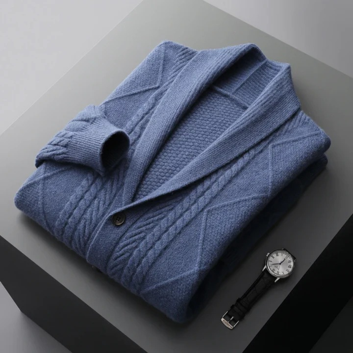 Premium Men's Soft Cashmere Button Sweater