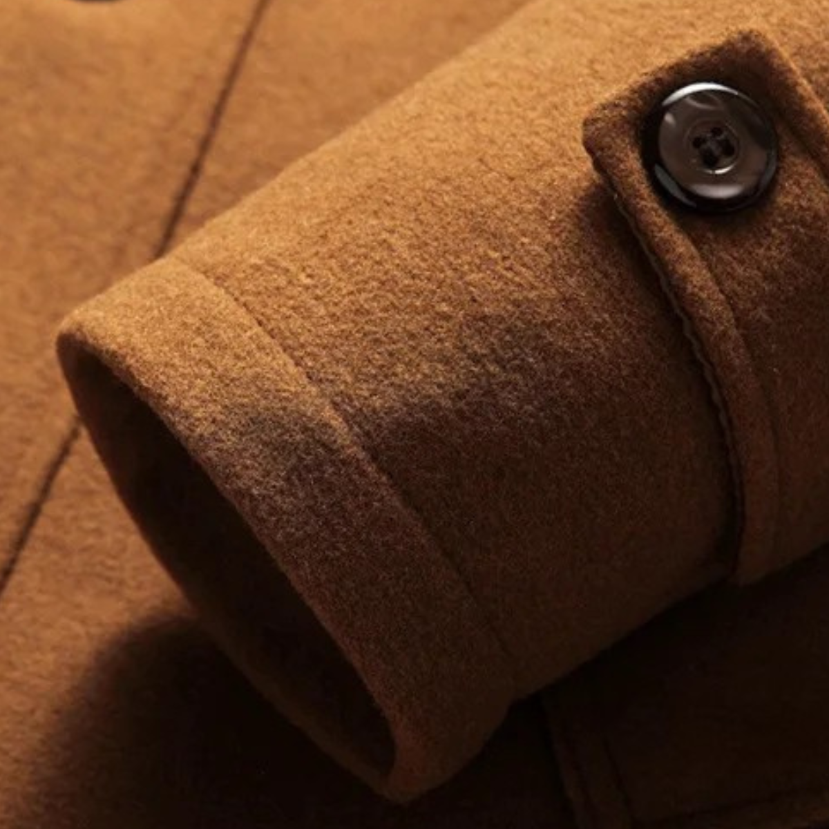 Warm Water Resistant Men's Trench Coat with Quilted Lining