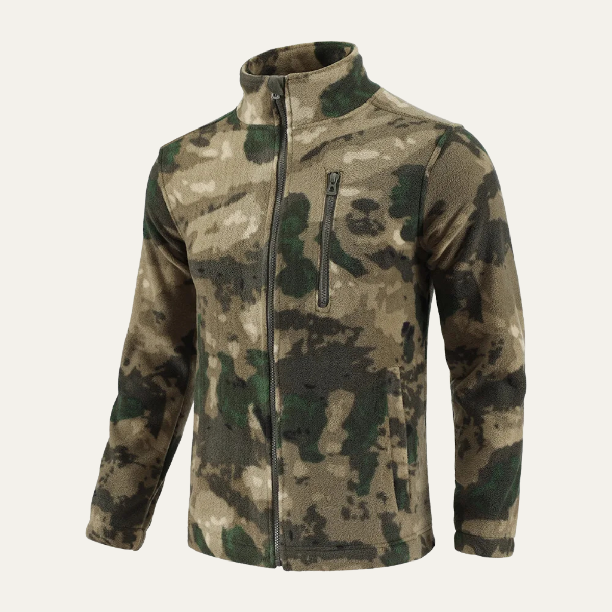 Warm Camo Fleece Jacket for Men