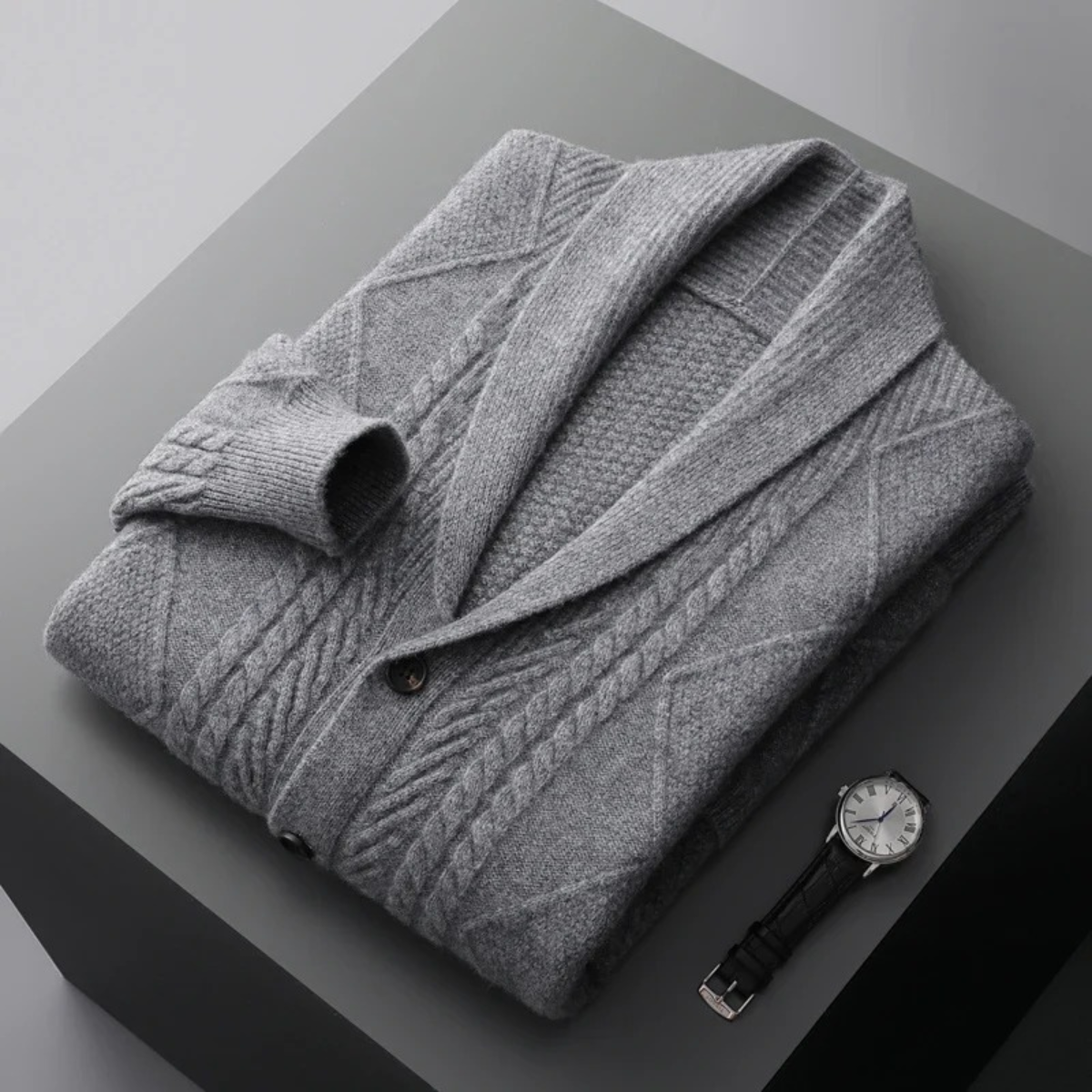 Premium Men's Soft Cashmere Button Sweater