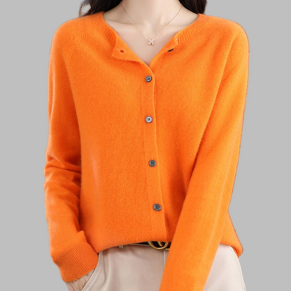 Ladies Classic Open Front Sweater