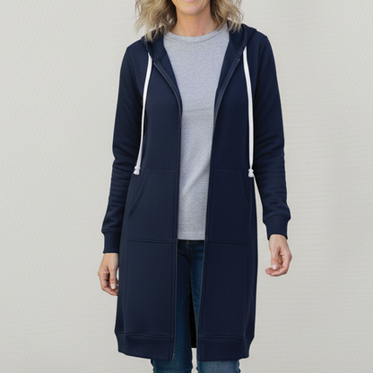 Women's Oversized Zip Up Hooded Jacket