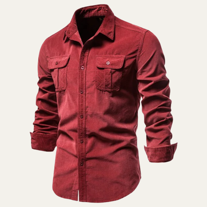 Rustic Men's Relaxed Fit Corduroy Button Shirt