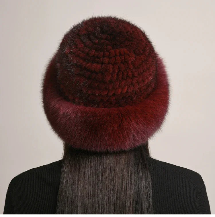 Luxury Fur Winter Beanie Hat