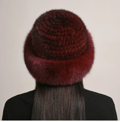 Luxury Fur Winter Beanie Hat
