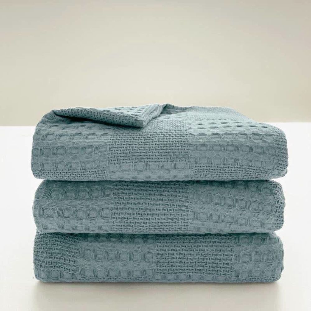 Cozy Plush Waffle Throw Blanket