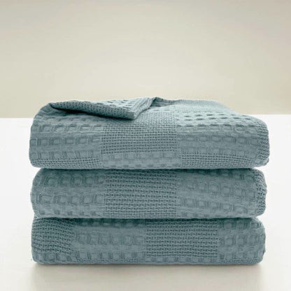 Cozy Plush Waffle Throw Blanket