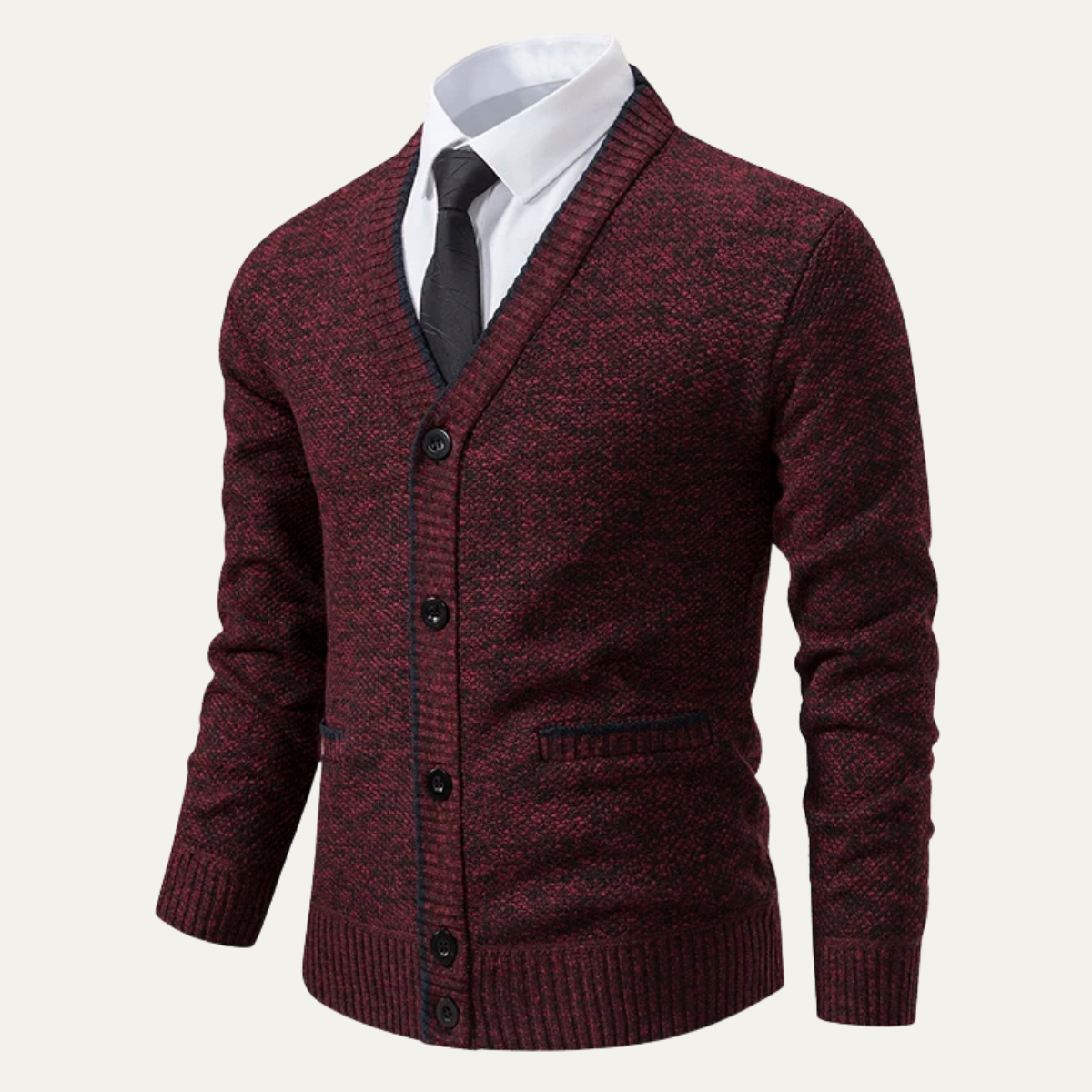 Comfortable Men's Knit V Neck Sweater Cardigan