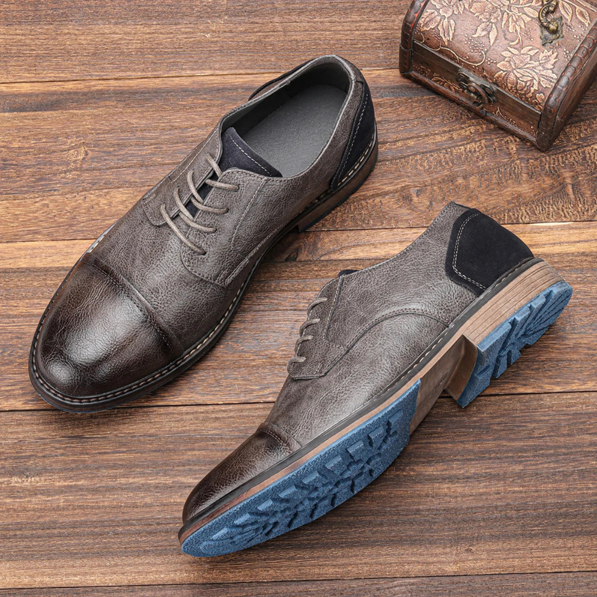 Classic Vintage Leather Lace Up Oxford Shoes